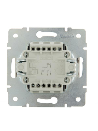 Выключатель 2-кл. СП Rain IP20 механизм бел. LEZARD 703-0288-101