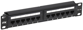 Патч-панель 10дюйм 1U кат.5E UTP 12 портов Dual IDC ITK PP12-1UC5EU-D05-10