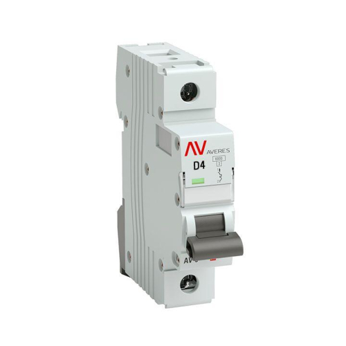Выключатель автоматический модульный 1п D 4А 10кА AV-10 AVERES EKF mcb10-1-04D-av