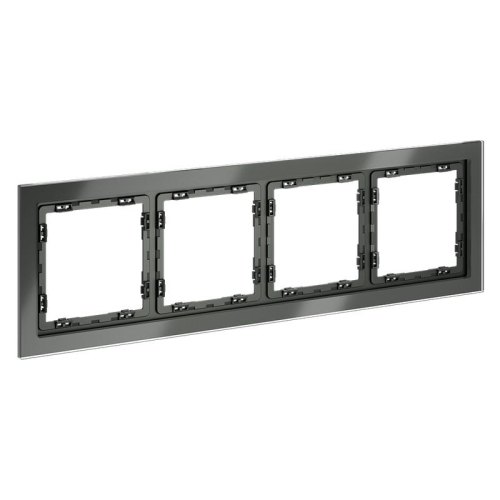 Рамка 4-м S70 стеклян. титан Voltum VLS110406