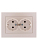 Розетка 2-м СП Rain с заземл. керамика жемчуж./бел. перламутр. LEZARD 703-3030-127