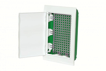 Корпус встраиваемый City9 Box IT 3 ряда 36мод. 2 розетки с бел. дверцей SE EZ9E312P2FIT