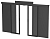 Комплект дверей раздвиж. 47U 1000 черн. by ZPAS ITK ZP-FD05-47U-1000