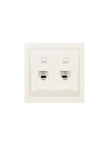 Розетка компьютерная 2-м СП ZIMA IP20 механизм сл. кость LEZARD 704-9088-141