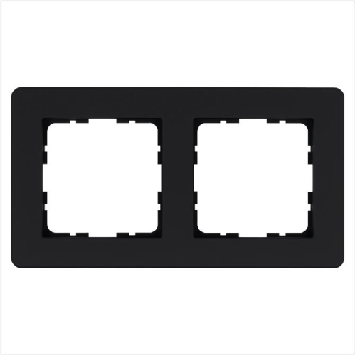 Рамка 2-м G-Flex черн. матов. soft touch Jasmart G1102PB