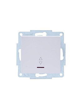 Переключатель проходной 1-кл. СП Vesna с индикацией механизм бел. LEZARD 742-0288-114