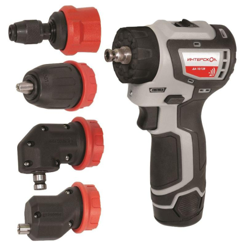 Дрель-шуруповерт акуумуляторная бесщеточн. ДА-10/12В 36 КомбиМАКС (Li-ion сумка 2 аккум. 2А.ч 4 насадки) ИНТЕРСКОЛ 687.2.2.78