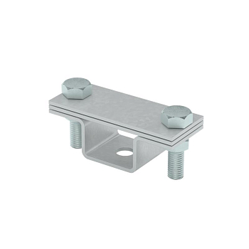 Держатель универсальный на мостовой опоре UDMO2-B40-G для полосы до 40мм с 2 пластинами КМ MA0529