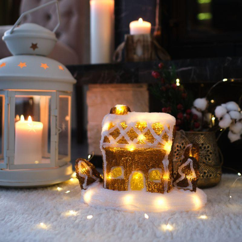 Фигура светодиодная акриловая "Пряничный домик" 26х15.5х20см 30LED 3хАА (не в комплекте) Neon-Night 513-324