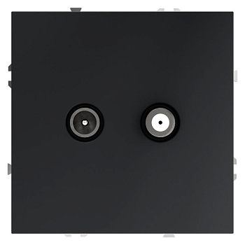 Розетка телевизионная оконечная TV + SAT 2-м СП S70 механизм графит Voltum VLS060407