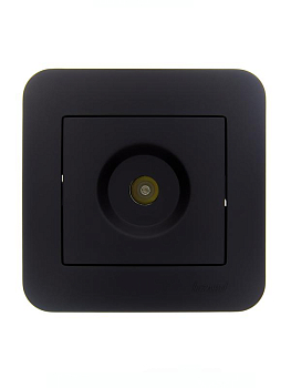 Розетка телевизионная оконечная TV СП ASTI IP20 в сборе черн. бархат LEZARD 7081-4242-130