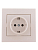 Розетка 1-м СП Rain с заземл. керамика жемчуж./бел. перламутр. LEZARD 703-3030-122