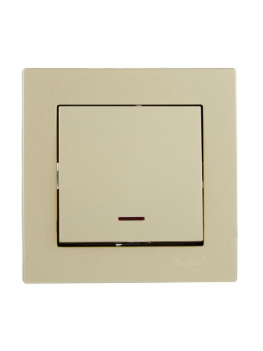 Выключатель 1-кл. СП Vesna с индикацией механизм титан LEZARD 742-3788-111