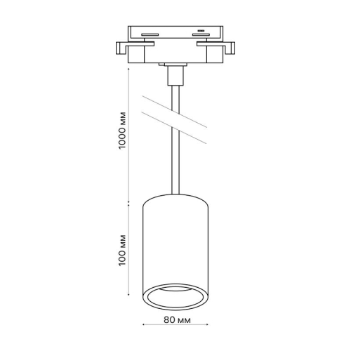 Светильник трековый подвес светодиодный ARTLINE 80х80х100мм 12Вт 960Лм 4000К 230В алюм. 4.2кв.м черн. Ritter 59703 6