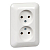Розетка 2-м СП Прима 16А IP20 без заземл. без защ. шторок (опт. упак.) бел. SchE RS16-211-B