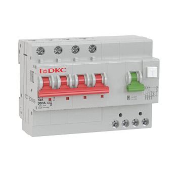 Выключатель автоматический дифференциального тока 4п (3P+N) C 16А 100мА тип A 6кА MDV63 YON MDV63-43C16-A