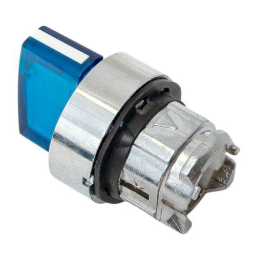 Механизм переключателя исполнительный ХB4 син. на 3 положения возвратный без фиксации с подсветкой с короткой ручкой IP65 EKF XB4BD3L-B-65