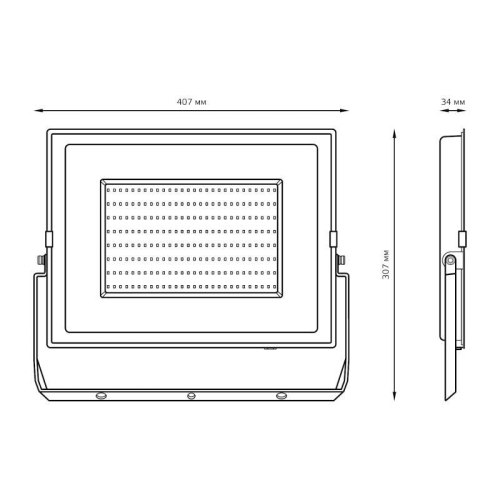 Прожектор светодиодный Elementary 200Вт IP65 6500К 17000лм PROMO G3 черн. GAUSS 613100200P