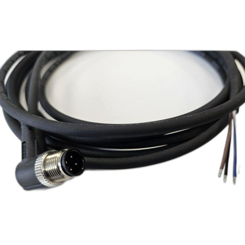Кабель M12 4A штыревой 3000мм угловой полиуретан свободный конец СЦМ120029-04A-2-03000 черн. СТЭЗ 185210565