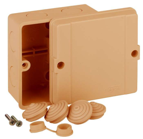 Коробка ОП Тусо распаячная 98х98х60мм сер. IP65 (инд. упак.) Ruvinil 67048НГ