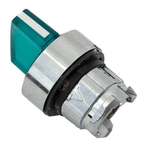 Механизм переключателя исполнительный ХB4 зел. на 2 положения с фиксацией с подсветкой с короткой ручкой IP65 EKF XB4BD2FL-G-65