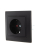 Розетка 1-м СП Mira с заземл. защ. шторки керамика черн. бархат LEZARD 701-4242-124 Розетка 1-м СП Mira с заземл. защ. шторки керамика черн. бархат LEZARD 701-4242-124