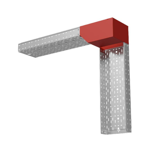 Угол для лотка вертикальный внешний L 100х300мм с разворотом трассы на 90град. "ПЛЮС" HD85 КМ PL18472