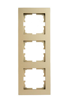 Рамка 3-м VESNA вертикал. без вставки зол. LEZARD 742-3600-153