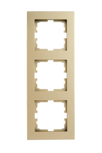 Рамка 3-м VESNA вертикал. без вставки зол. LEZARD 742-3600-153