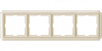 Рамка 4-м Merten беж. SchE MTN483444