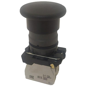 Выключатель кнопочный КМЕ 5502м УХЛ2 0НО+2НЗ гриб без фиксации IP54 черн. Электротехник ET006936