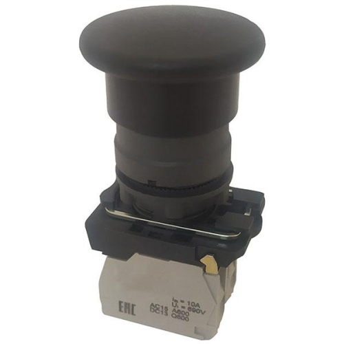 Выключатель кнопочный КМЕ 5502м УХЛ2 0НО+2НЗ гриб без фиксации IP54 черн. Электротехник ET006936