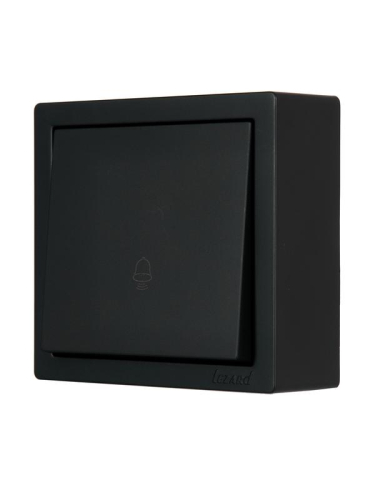 Кнопка звонка ОП LETO черн. бархат LEZARD 752-4200-103