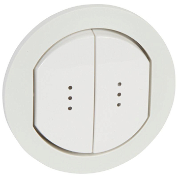 Клавиша двойная для выкл. с подсветкой IP44 Leg 067804