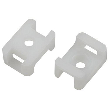 Площадка под хомуты 22х16мм с монтажным отверст. М4 NO-225-313 бел. (уп.10шт) Эра Б0066687