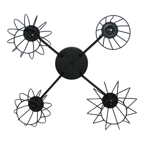 Светильник "Конти" 141 НПБ 01-4х60-127 Е27 (ИМ) потолочный медь черн. муар Элетех 1005405027