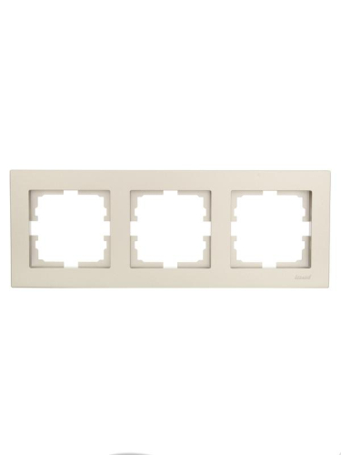 Рамка 3-местн. горизонт. VESNA титан LEZARD 742-3700-148