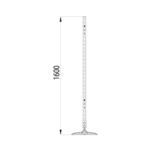 Конструкция опорная для горизонт. прямоугол. воздуховодов и метал. лотков кабеленесущих систем TECHNORAPTOR FOOT 500х1500 KM-TR-F-SSHRAD-500-1500 КМ TR0094