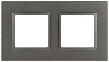 Рамка для розеток и выключателей ЭРА Elegance 14-5012-16 Classic на 2 поста титан Эра Б0065825