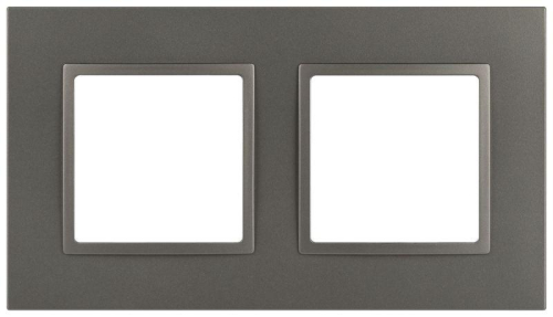 Рамка для розеток и выключателей ЭРА Elegance 14-5012-16 Classic на 2 поста титан Эра Б0065825