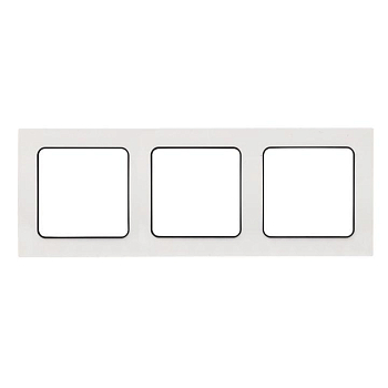 Рамка 3-м Стокгольм бел. с линией цвета черн. PROxima EKF EZM-G-304-20