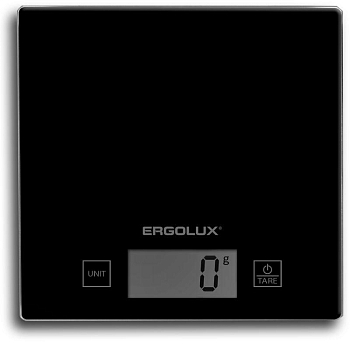 Весы кухонные ELX-SK01-С02 до 5кг 150х150мм черн. Ergolux 13598