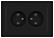 Розетка Accent 6-204-05 2х2P 16А-250В IP20 СУ AL/CU антрацит Intro Б0063465