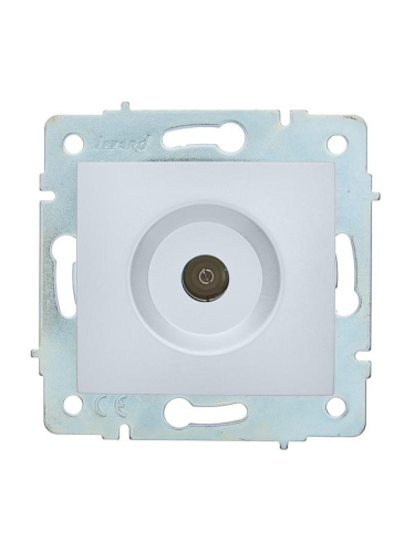 Розетка телевизионная оконечная TV СП ASTI IP20 механизм жемчуж./бел. перламутр. LEZARD 7081-3088-130