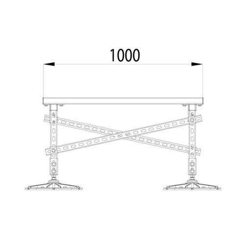 Конструкция опорная для установки оборудования TECHNORAPTOR FOOT 1500х1000 тип 2 KM-TR-F-SSEI-1500-1000-2 КМ TR0024