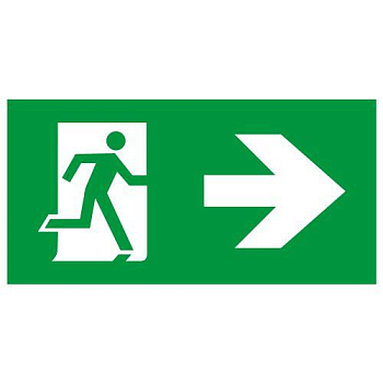 Этикетка самоклеящаяся INFO-SSA-128 бэклит 259х135мм Человек-стрелка зел. SSA-103 ЭРА Б0064725