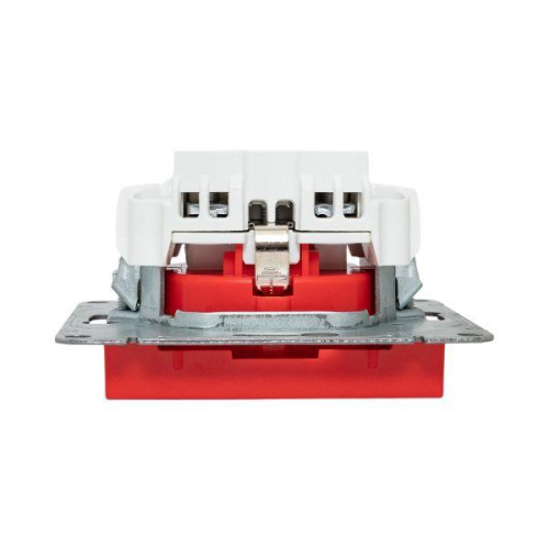 Розетка СП Эпика 16А с заземл. защ. шторки механизм красн. EKF UP1-SOR-111