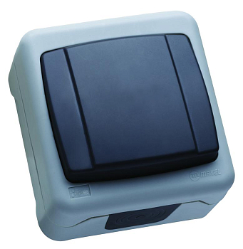 Выключатель одноклавишный с винтовым зажимом IP55 Makel 36064001