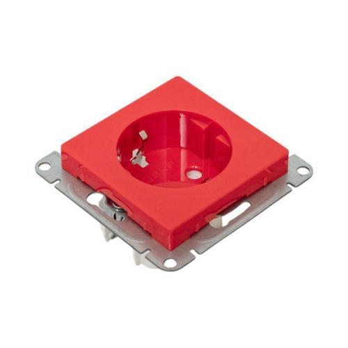 Розетка СП Эпика 16А с заземл. защ. шторки механизм красн. EKF UP1-SOR-111