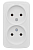 Розетка 2-м ОП Минск 10А IP20 без заземл. бел. Basic EKF EGR10-102-10